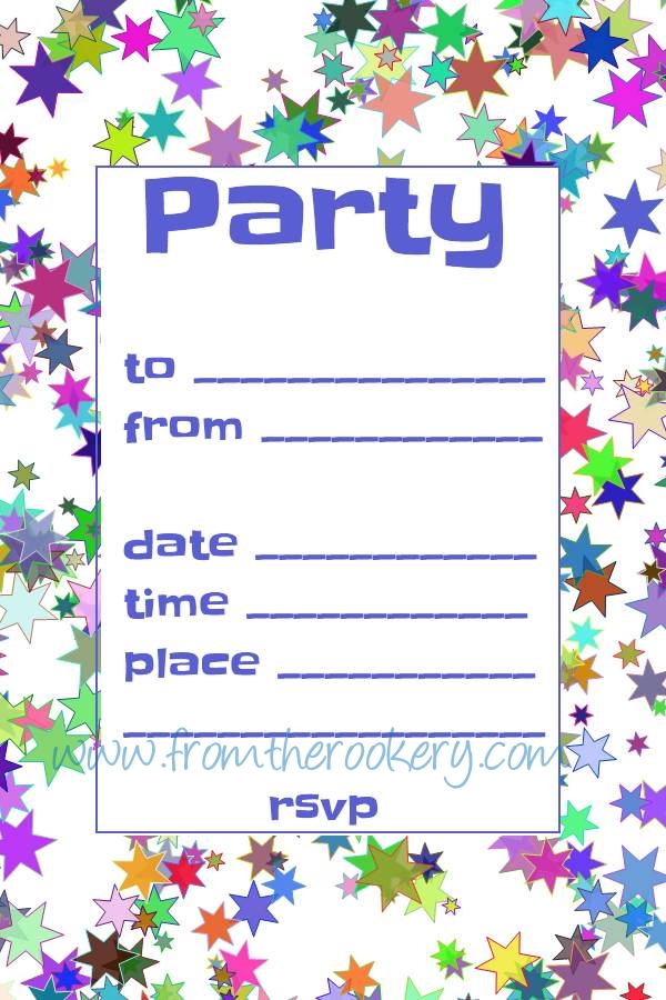 Free Blank Birthday Invitation Templates Chalk Clipart Gmjaf
