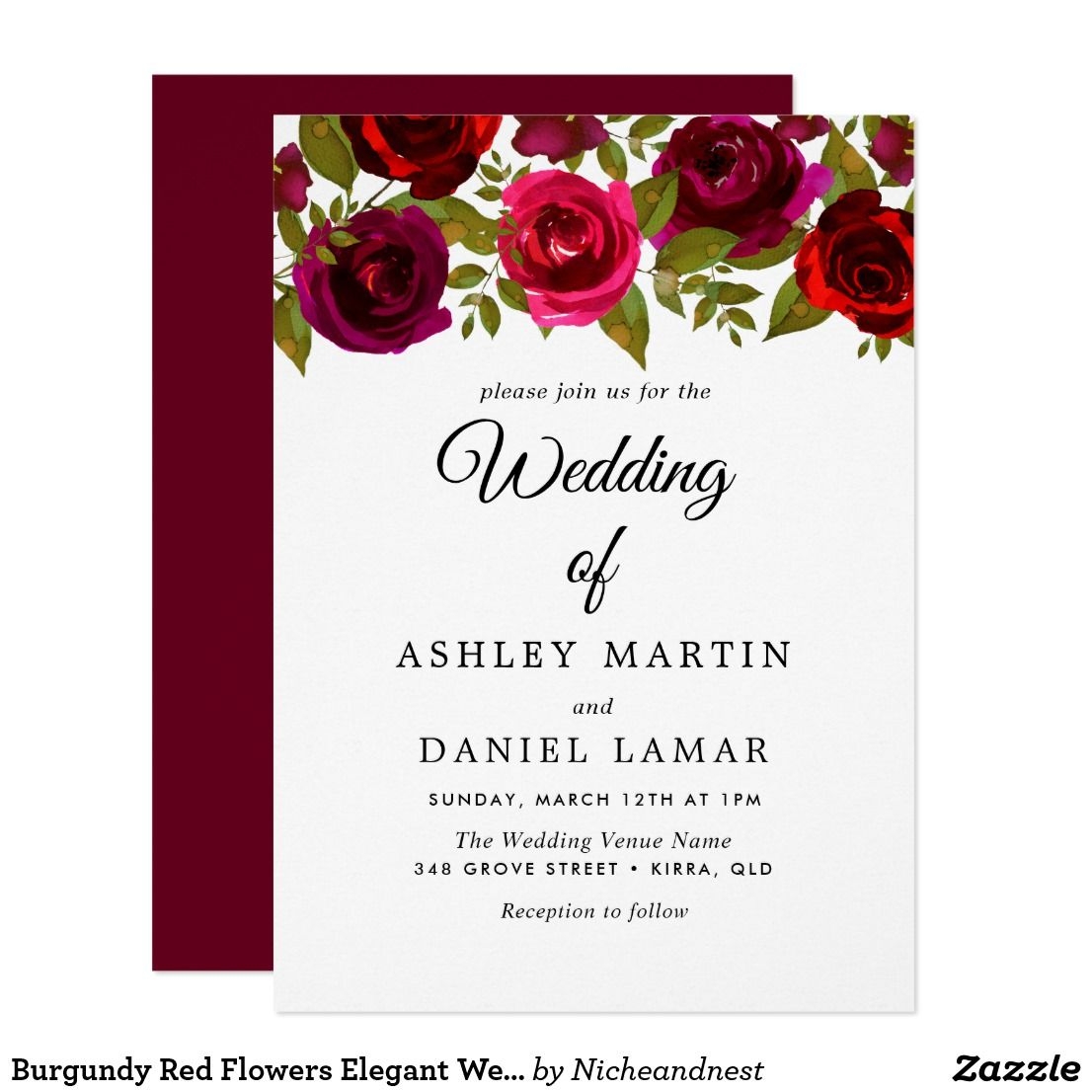 Free Blank Red Rose Wedding Invitation Templates Erokingdom