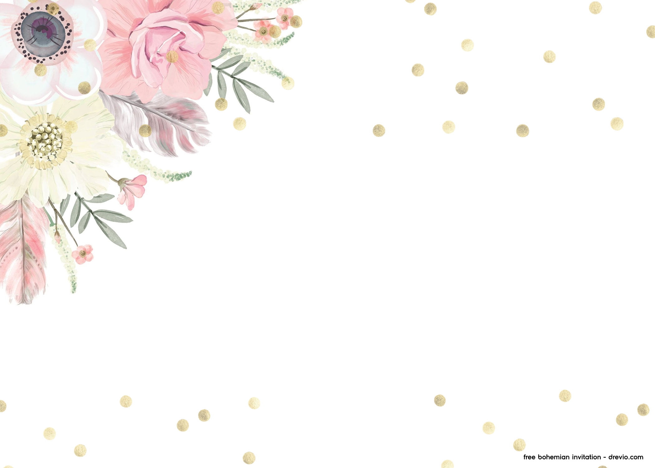 Free Bohemian Invitation Template Database