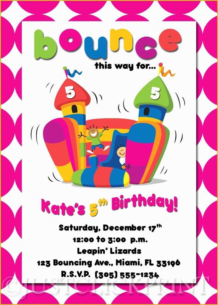 free bounce party invitation template
