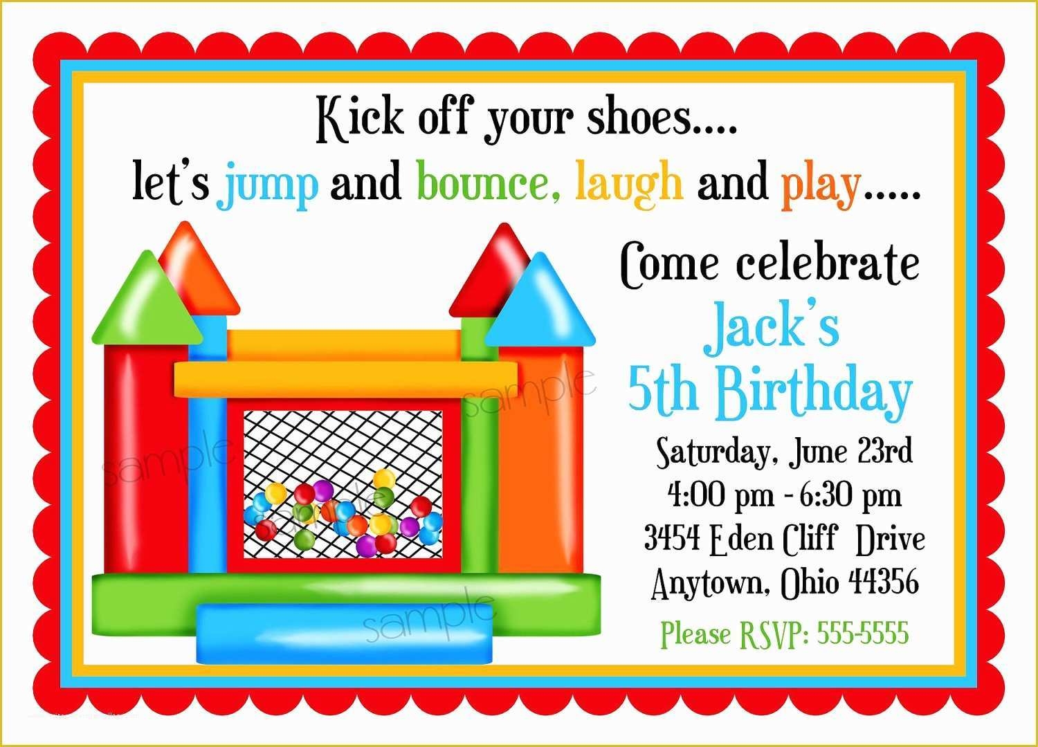 Free Bounce Party Invitation Template Of House Party Invites Invitation