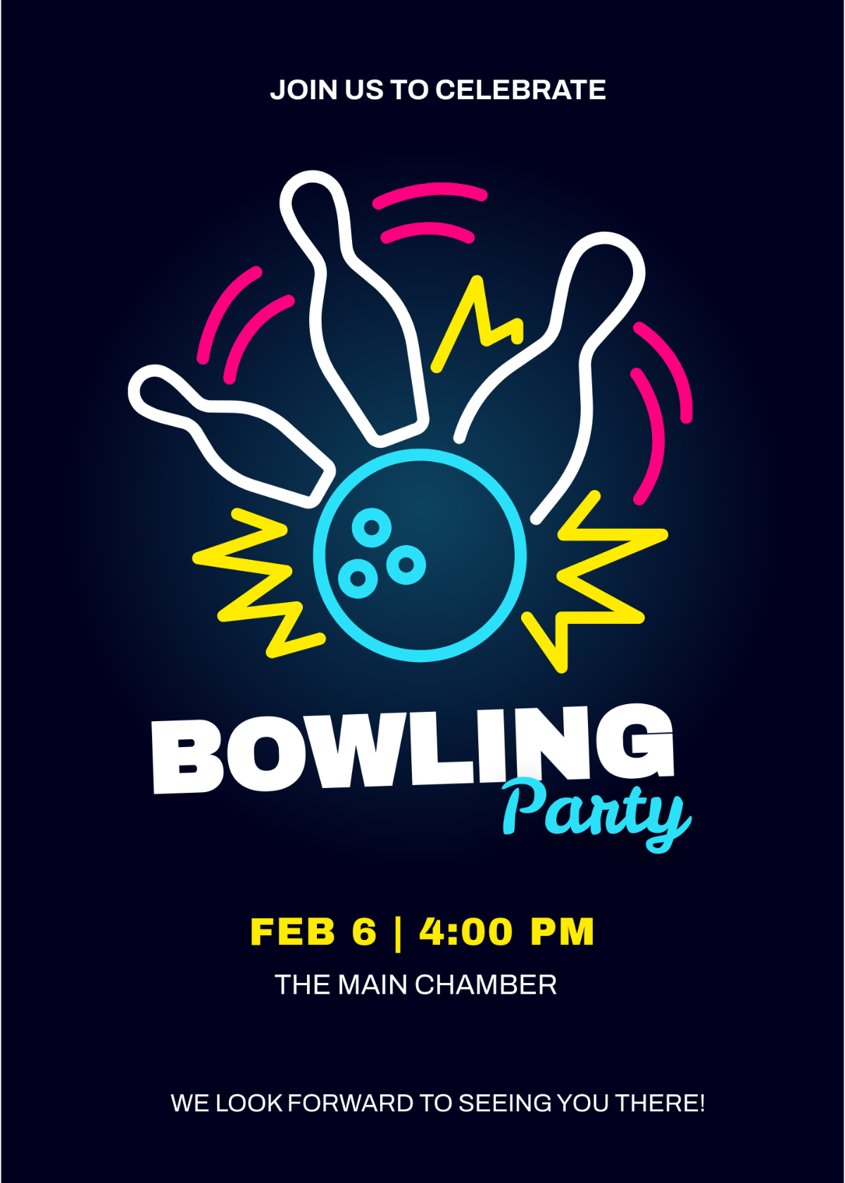 Free Bowling Party Invitation Template To Edit Online
