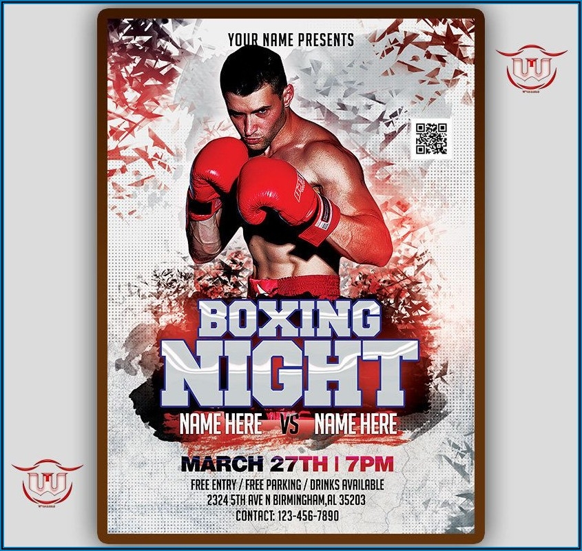 Free Boxing Invitations Templates Template 2 Resume Examples