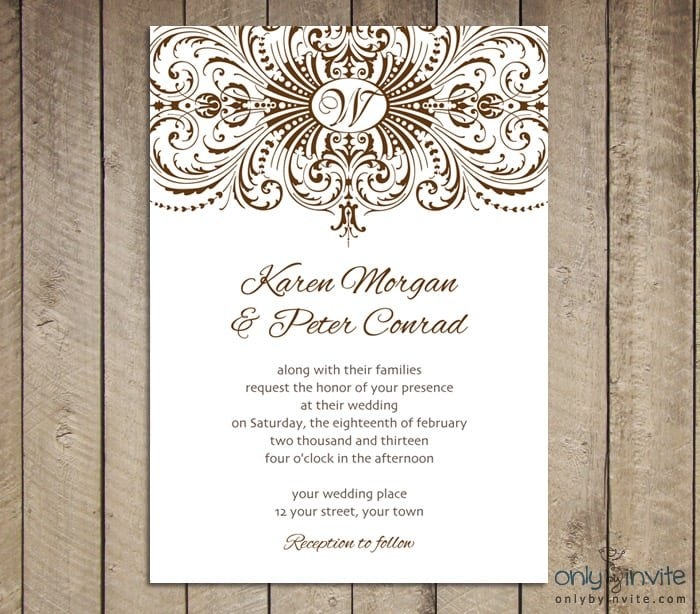 Free Bridal Invitation Templates