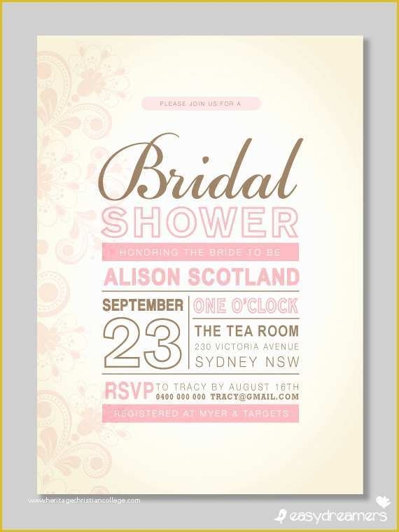 Free Bridal Shower Invitation Templates Downloads Of Bridal Shower 