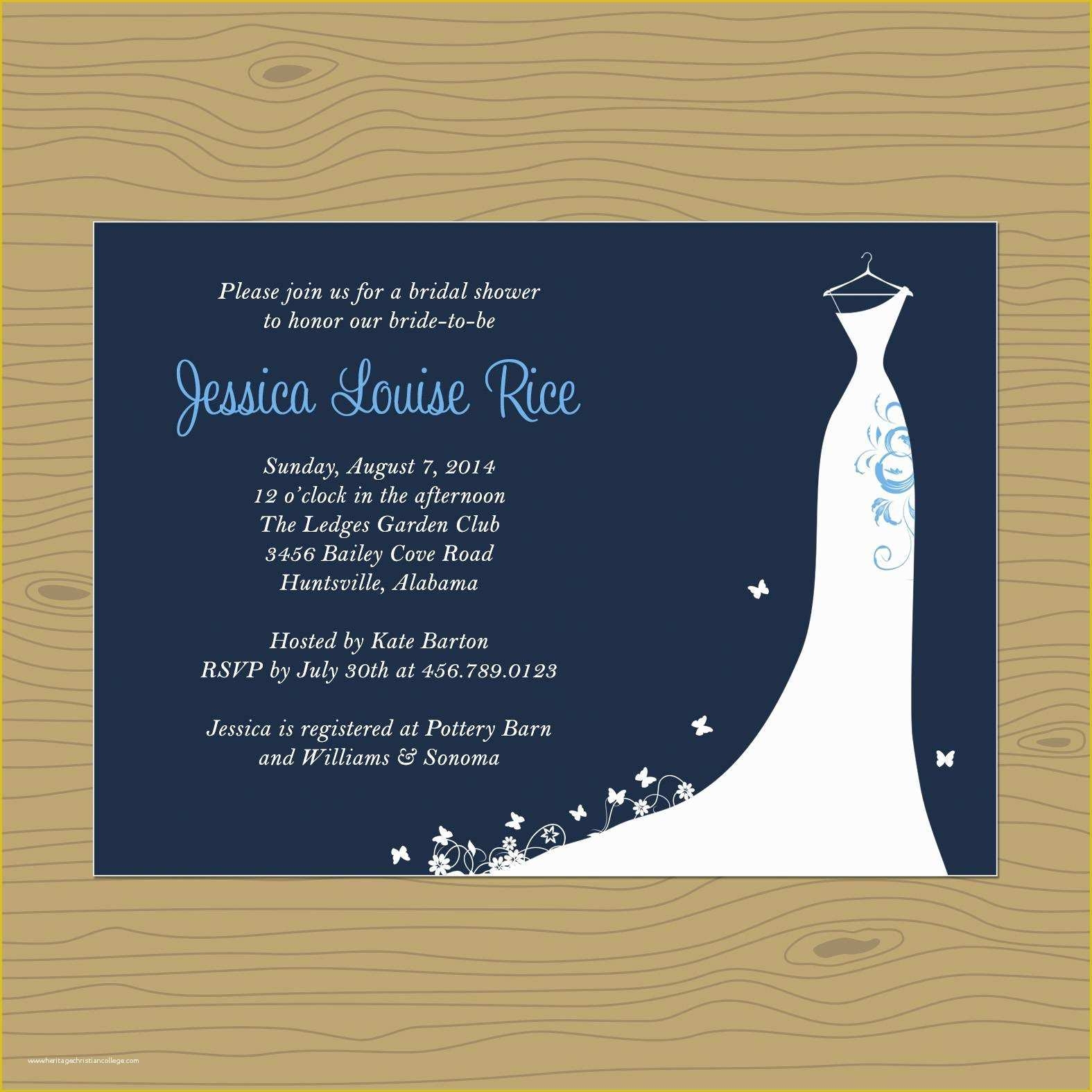 Free Bridal Shower Invitation Templates Downloads Of Bridal Shower