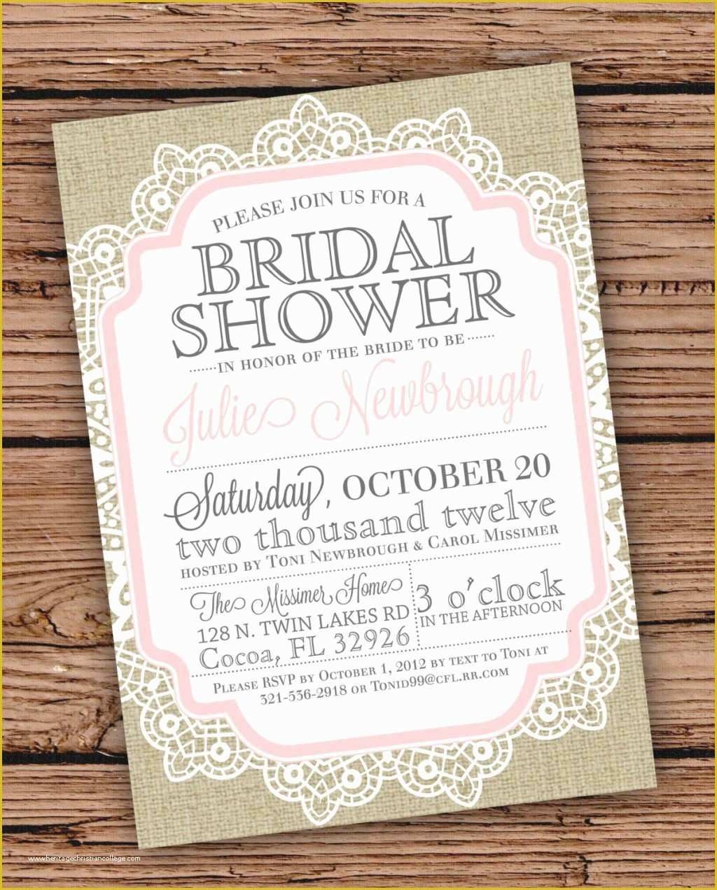 Free Bridal Shower Invitation Templates For Word Of Lovely Bridal