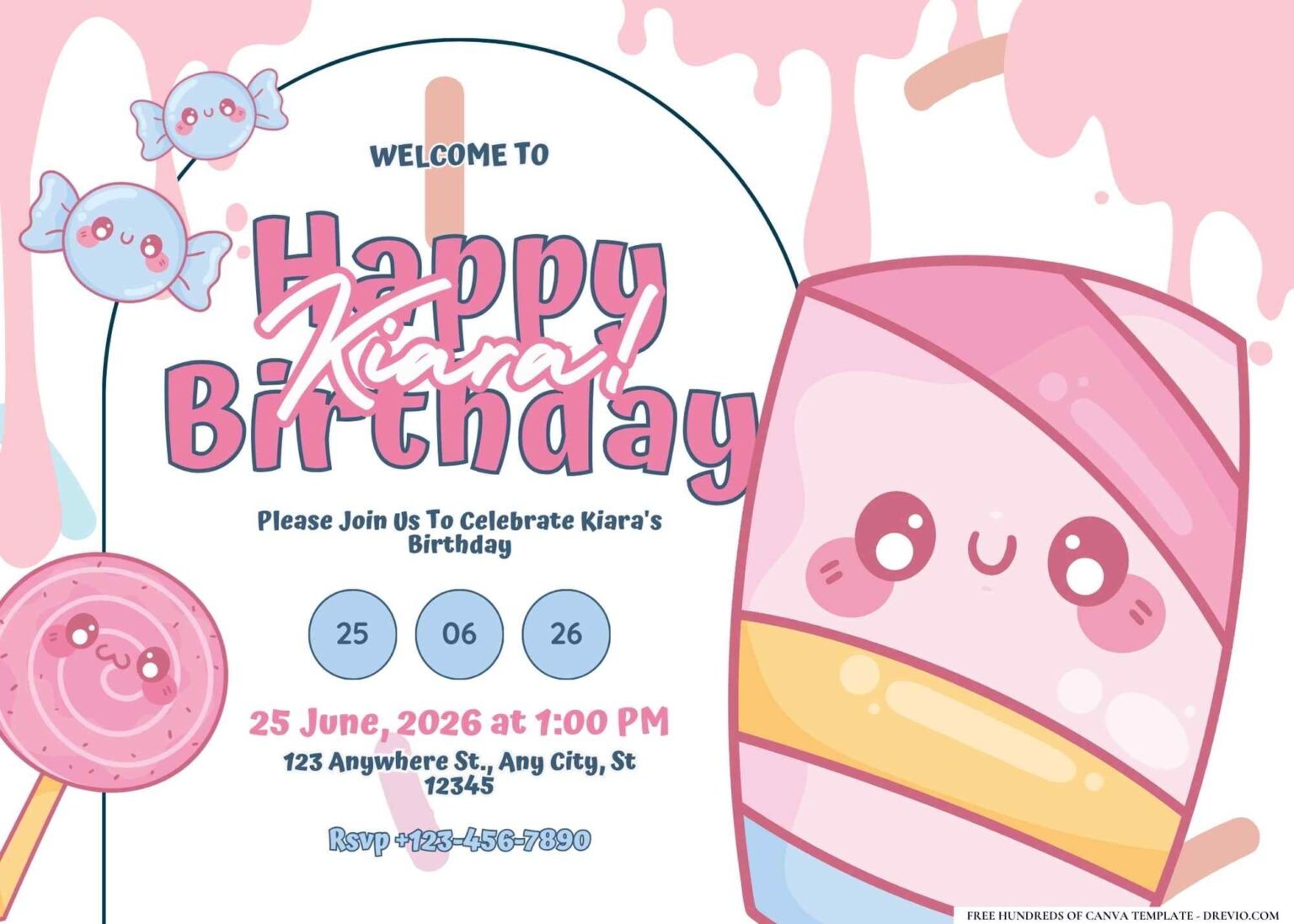 FREE Candyland Birthday Canva Templates 17 Download Hundreds FREE 