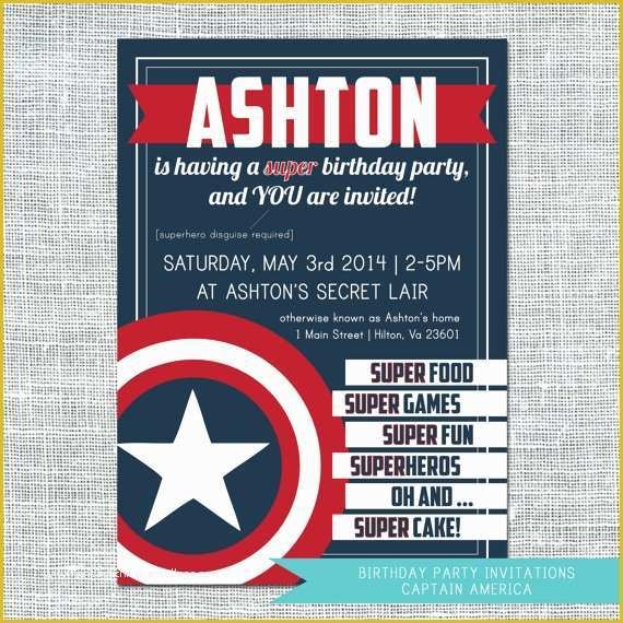 free captain america invitation templates