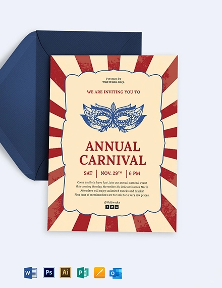 FREE Carnival Invitation Template Download In Word Google Docs PDF 