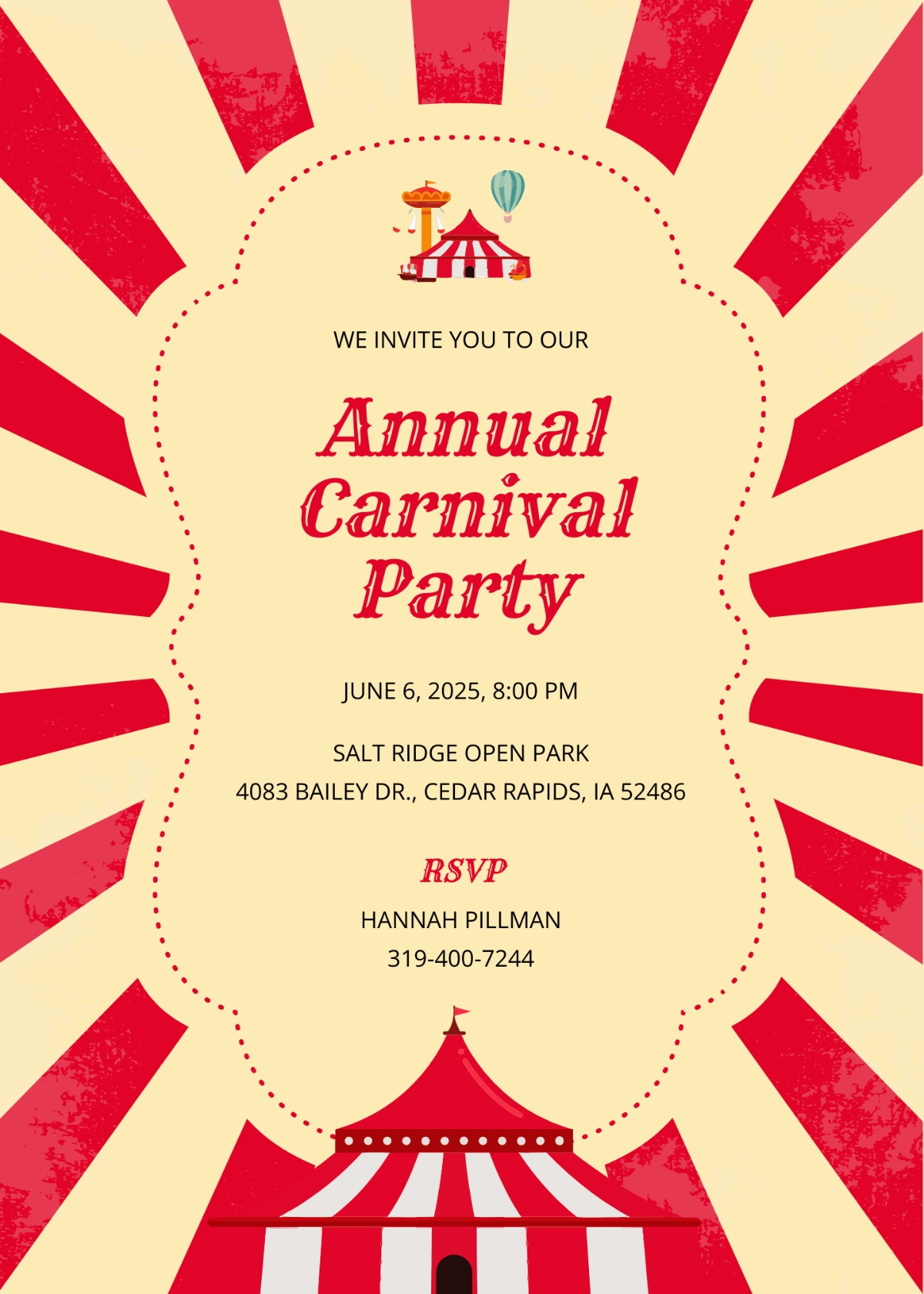 free carnival invitation template