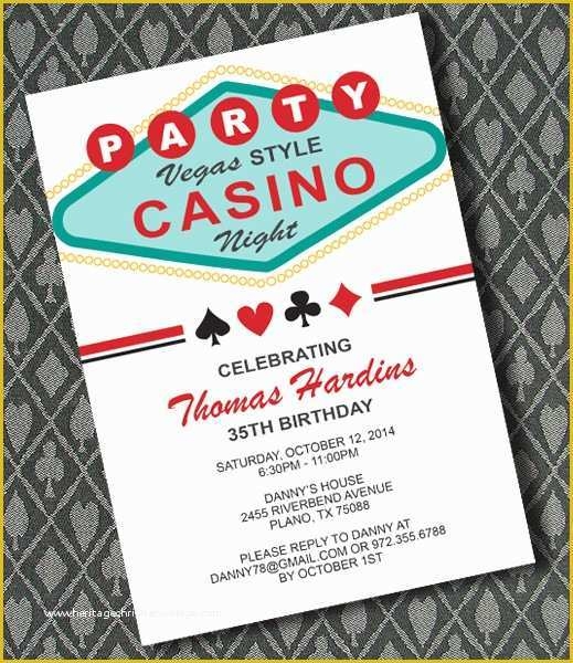 Free Casino Night Templates Of Vegas Casino Night Invitation Template 