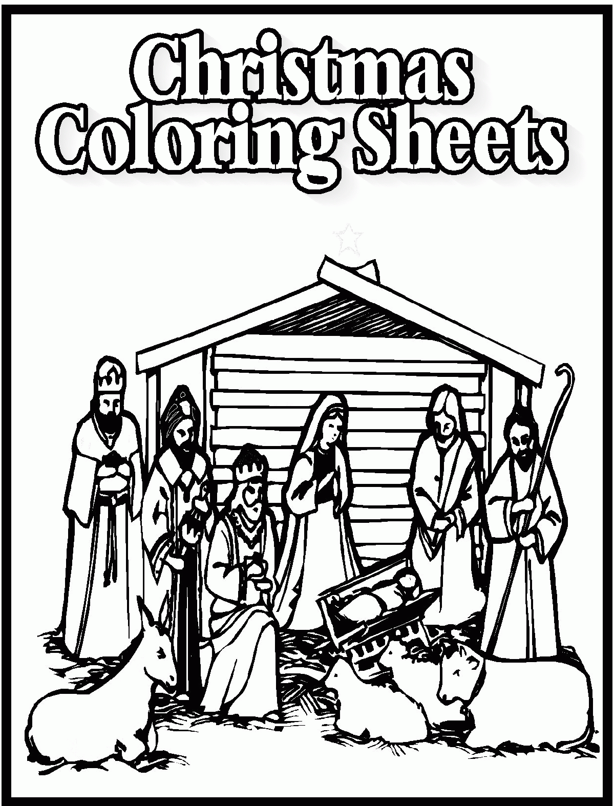 free christian christmas coloring pages