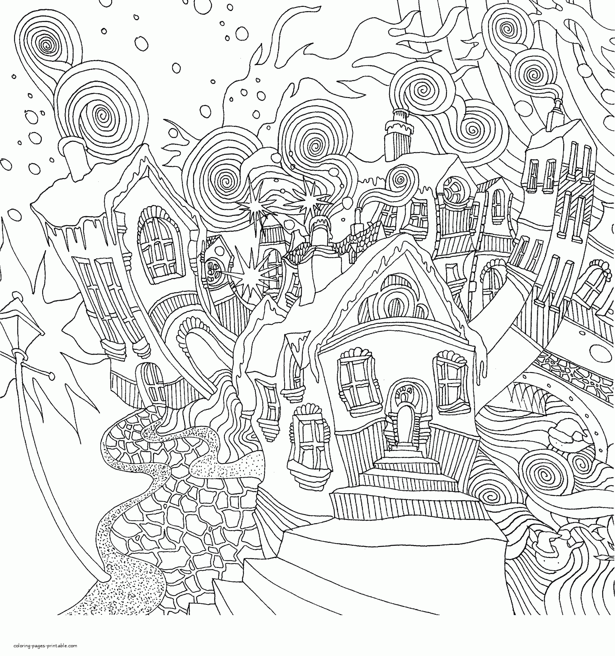 Christmas Coloring Pages Adults Free