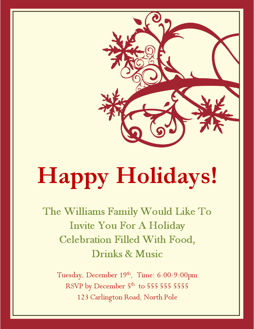 Free Christmas Invite Templates