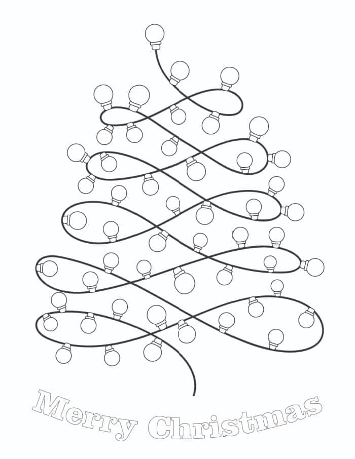 Free Christmas Lights Coloring Page Free Printable Coloring Pages For 