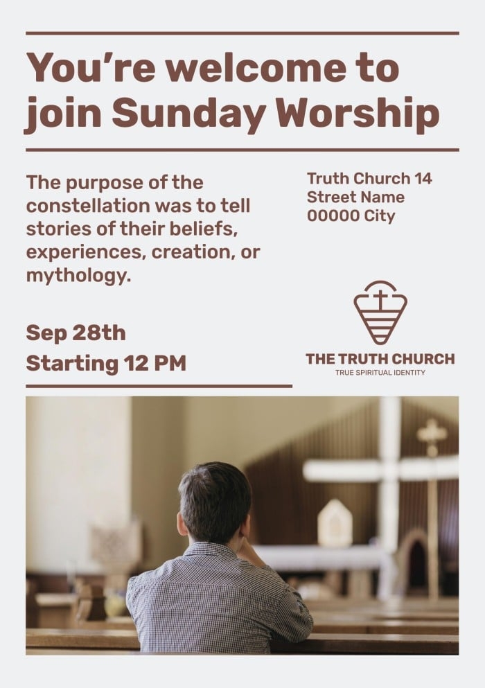 Free Church Invitation Templates To Edit Online Wepik