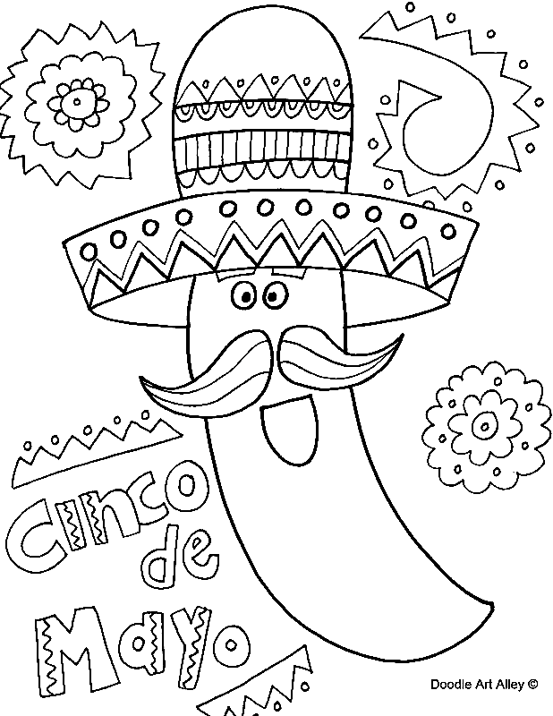 Free Cinco De Mayo Coloring Page Free Printable Coloring Pages