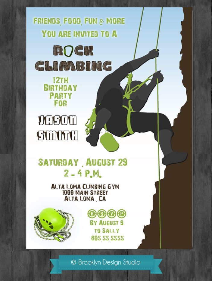 Free Climbing Party Invitation Templates Printable Templates