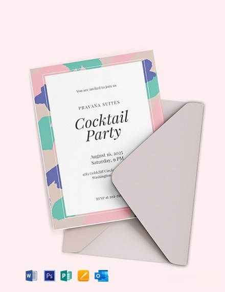 FREE Cocktail Party Invitation Template Download In Word Google Docs 