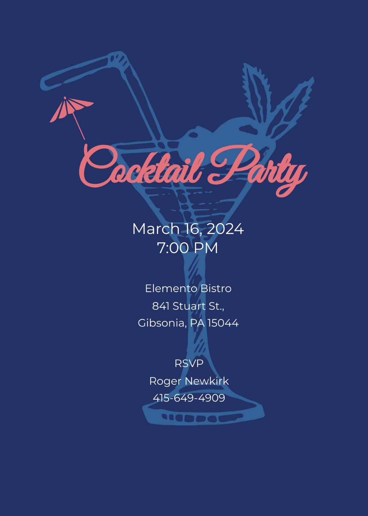 free cocktail invitation template
