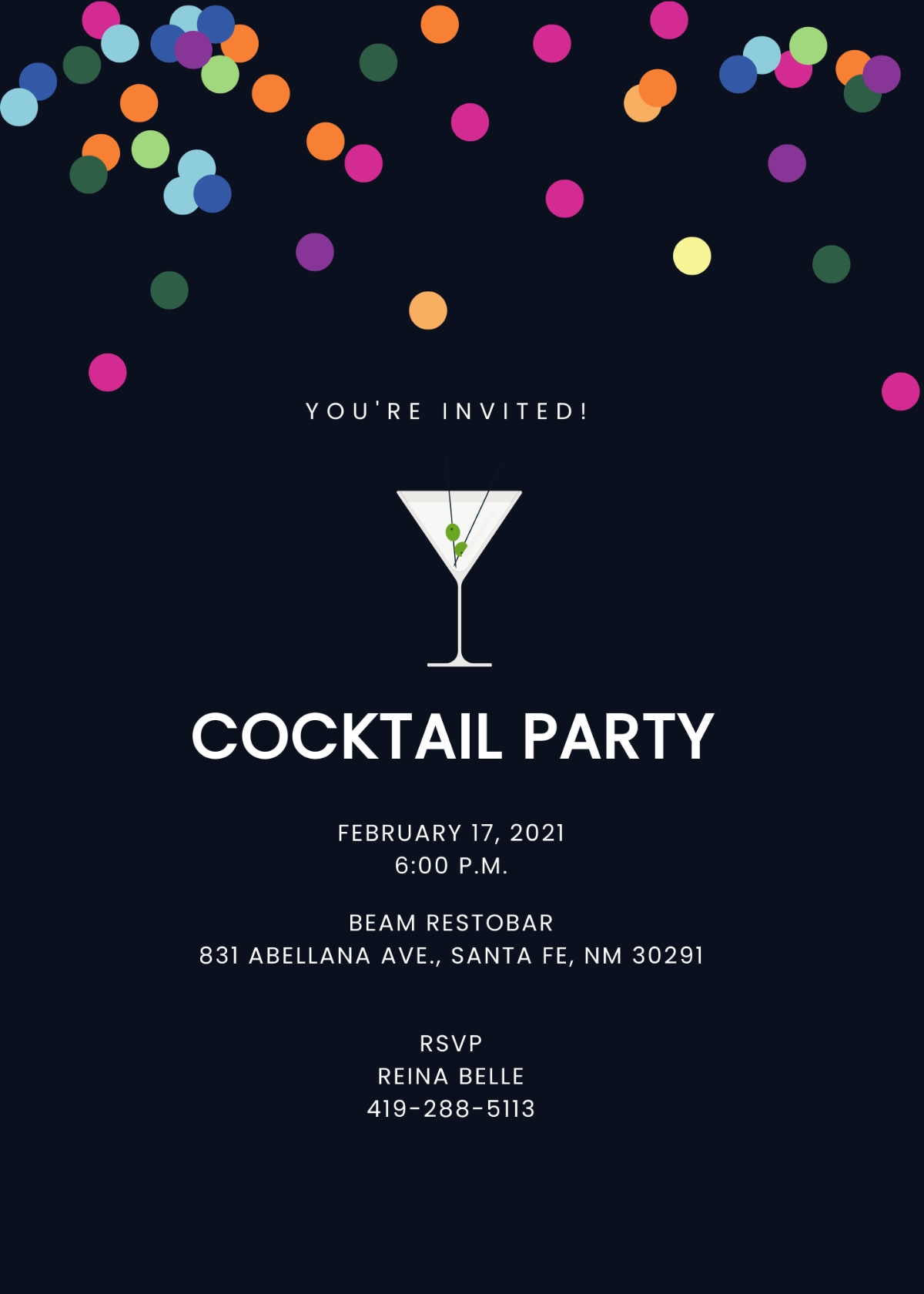 FREE Cocktail Party Invitation Templates Examples Edit Online 