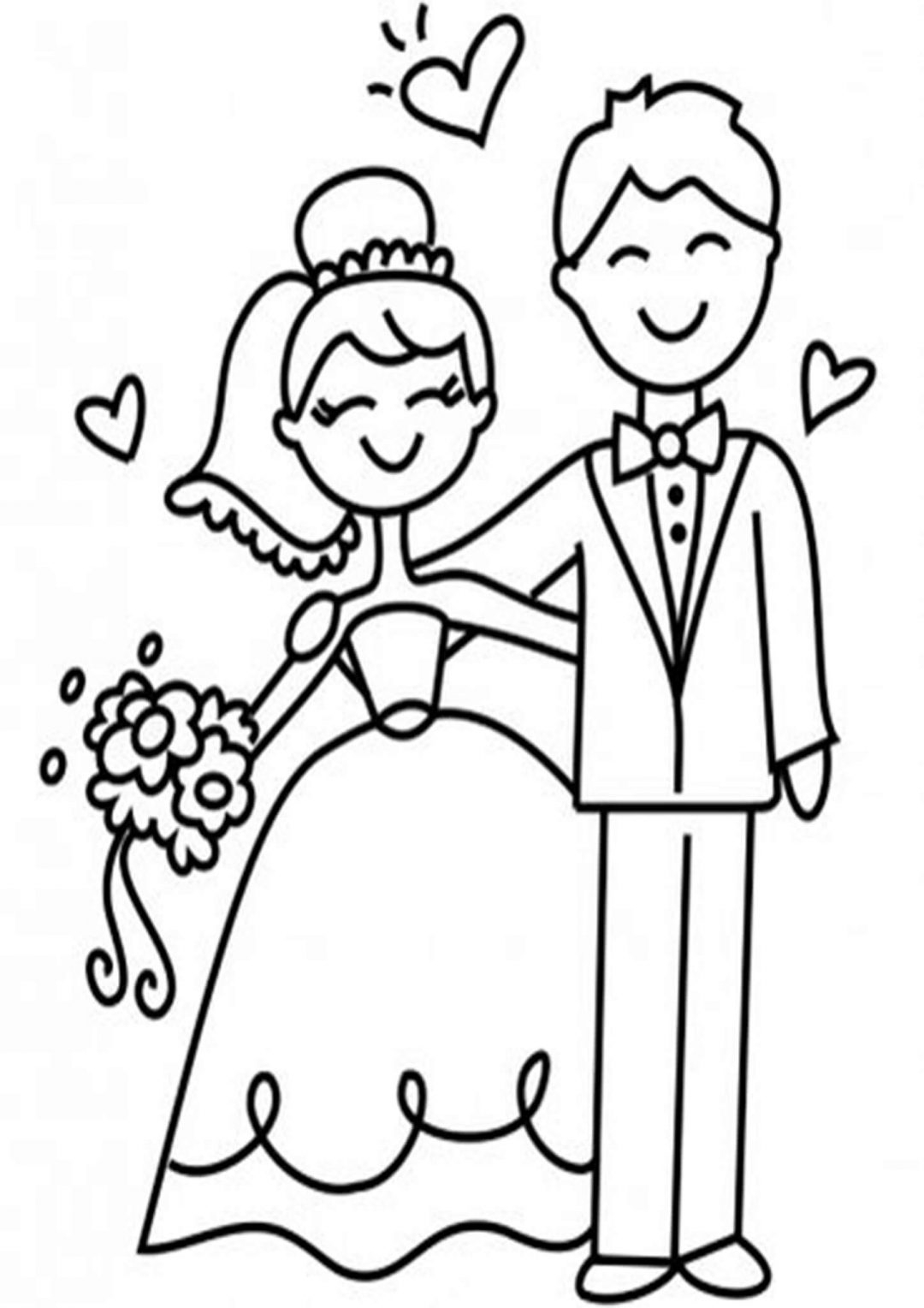 free wedding printable coloring pages
