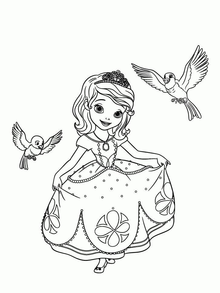 Free Coloring Page Of Princess Sofia Disney Sofia The First