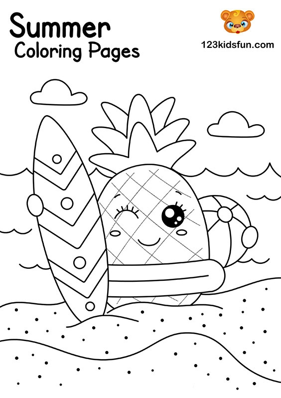 free coloring summer pages