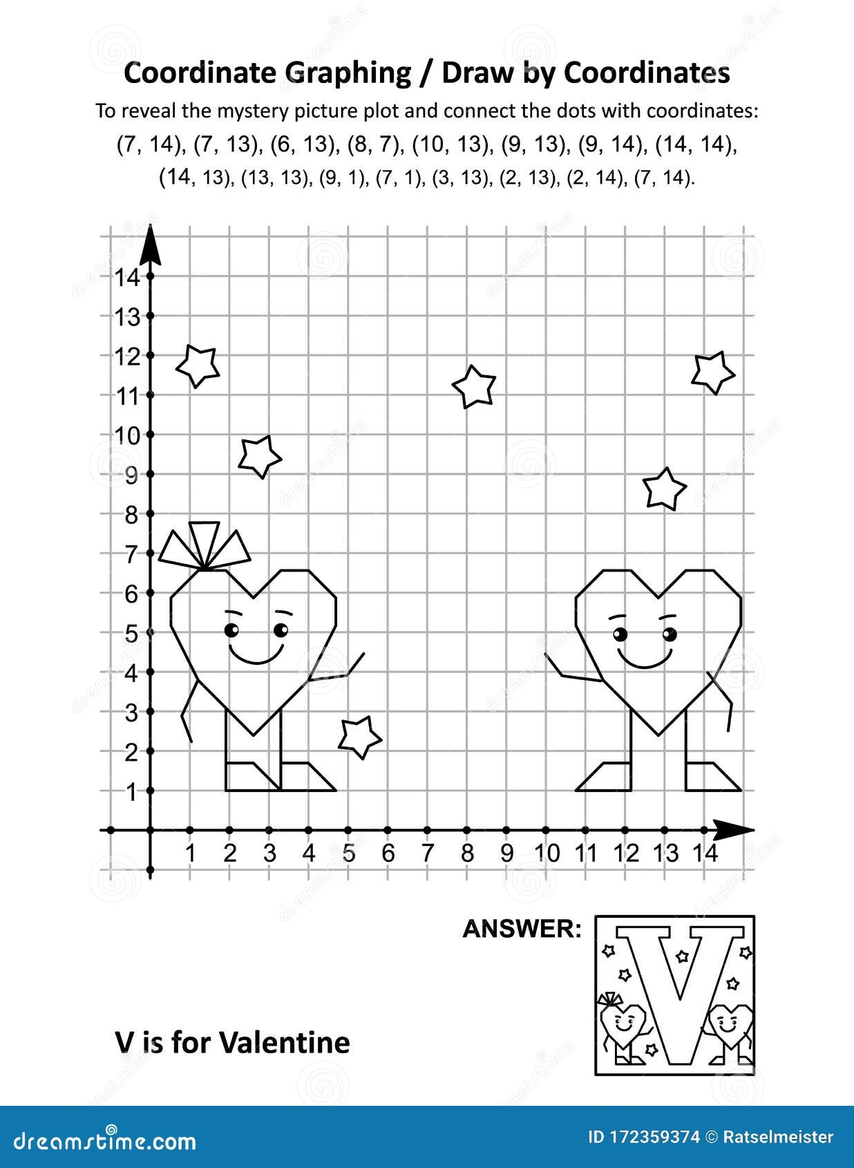 Free Coordinate Graphing Mystery Picture Worksheets PDF Engaging Math 