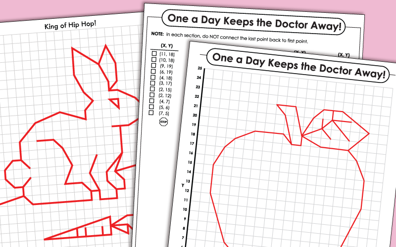 Free Coordinate Graphing Mystery Picture Worksheets PDF Engaging Math 