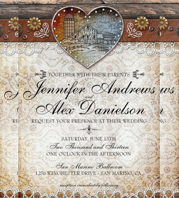 free country wedding invitation templates