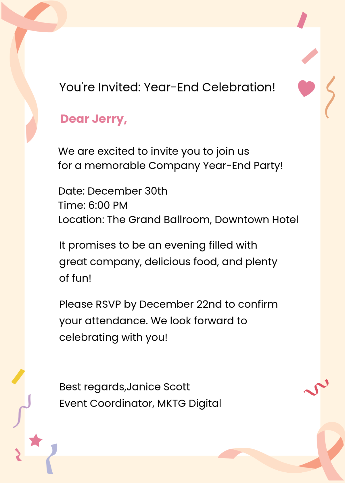 Free Creative Party Invitation Template Edit Online Download 