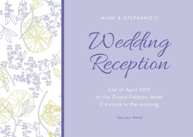 printable reception cards