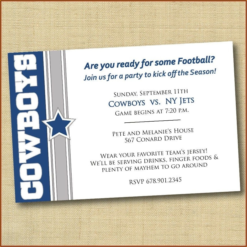 Free Dallas Cowboys Invitation Templates Template 2 Resume Examples 