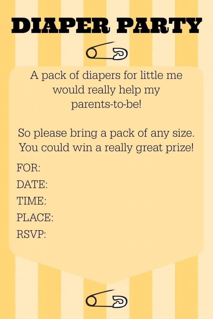 Free Diaper Party Invitation Templates