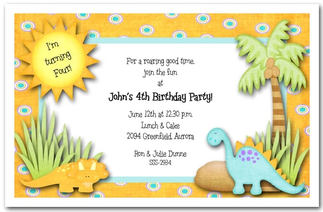 Free Dinosaur Invitation Printables