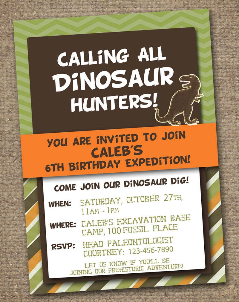Free Dinosaur Printable Invitation