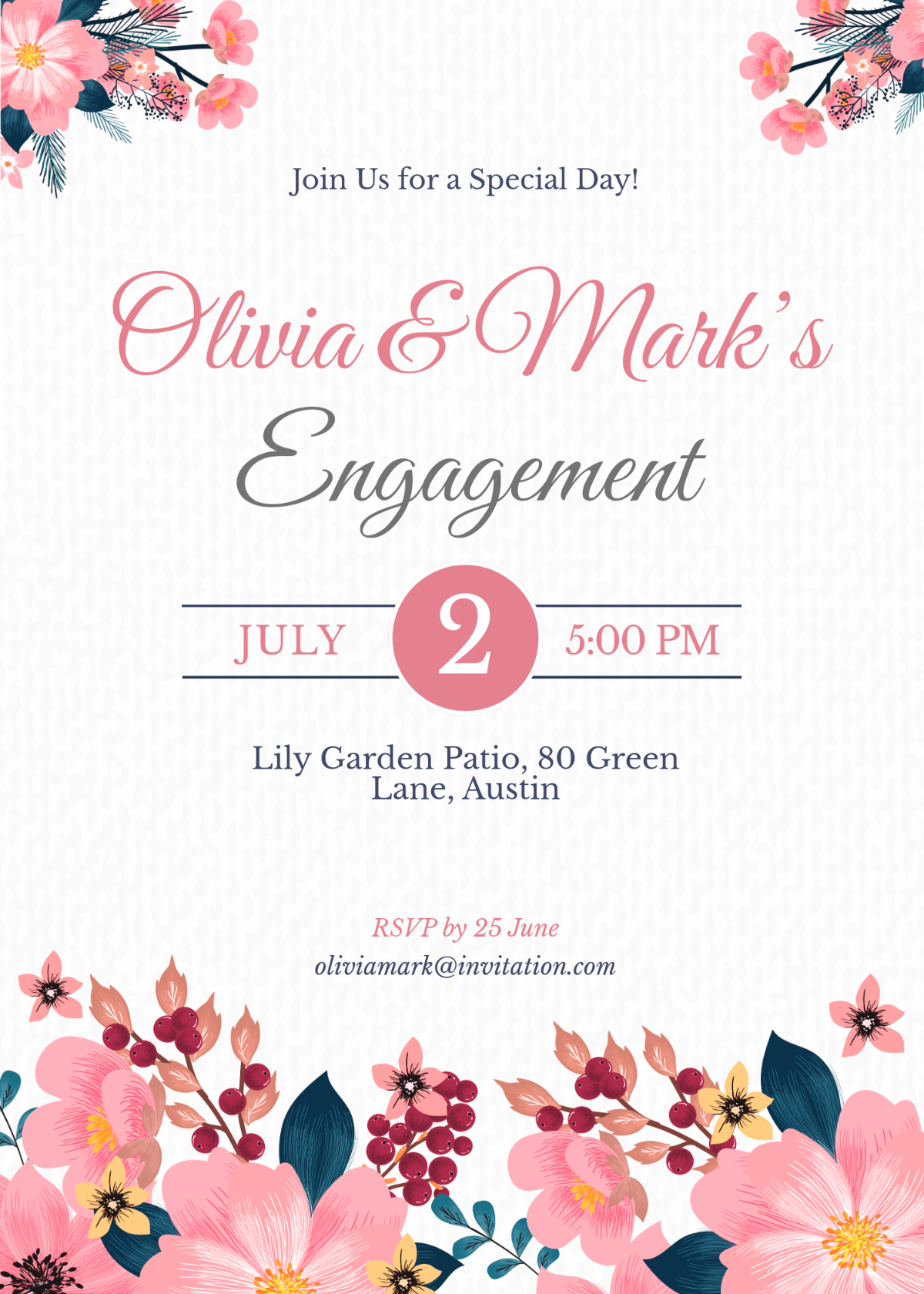 free floral invitation template