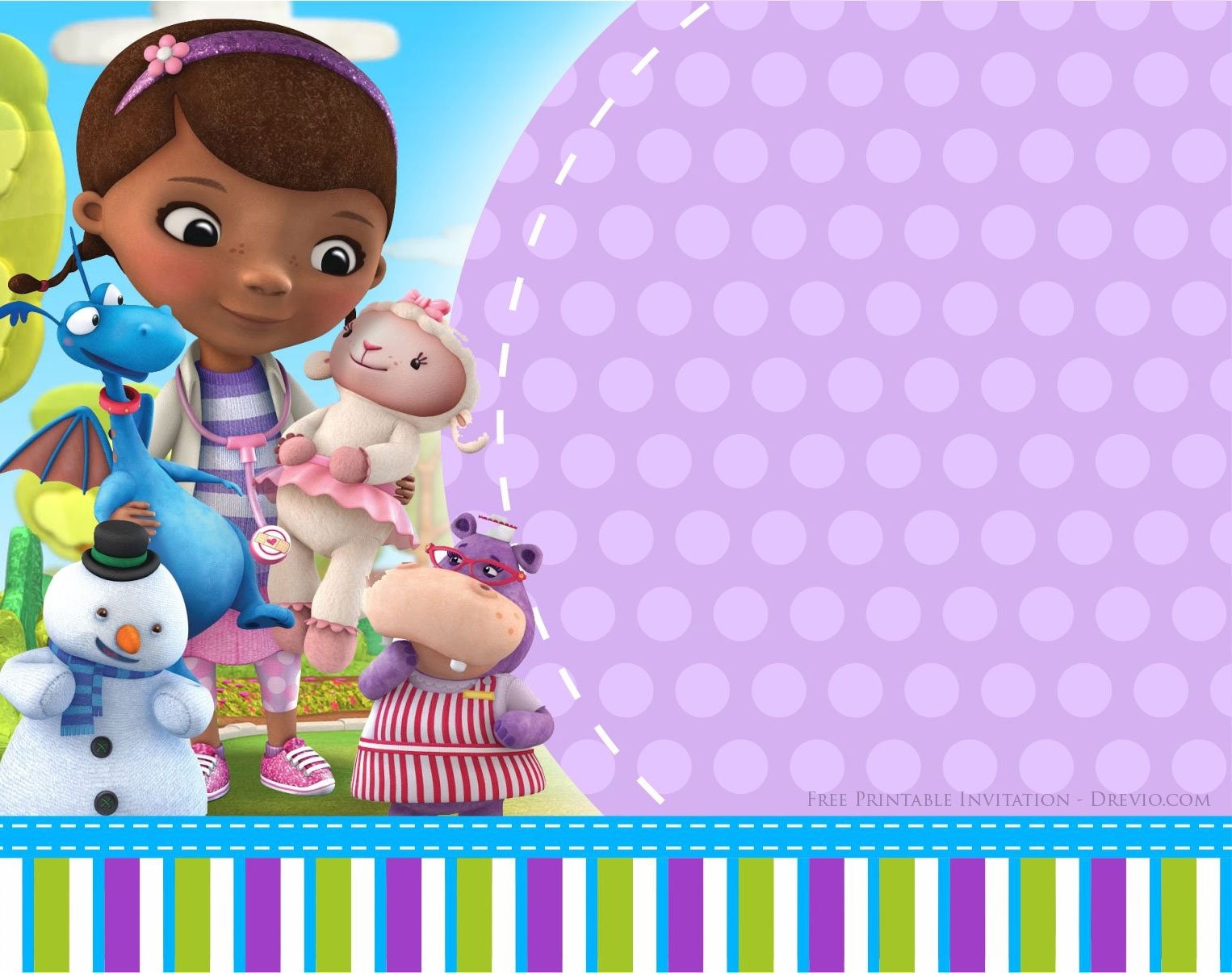 free doc mcstuffins invitation templates