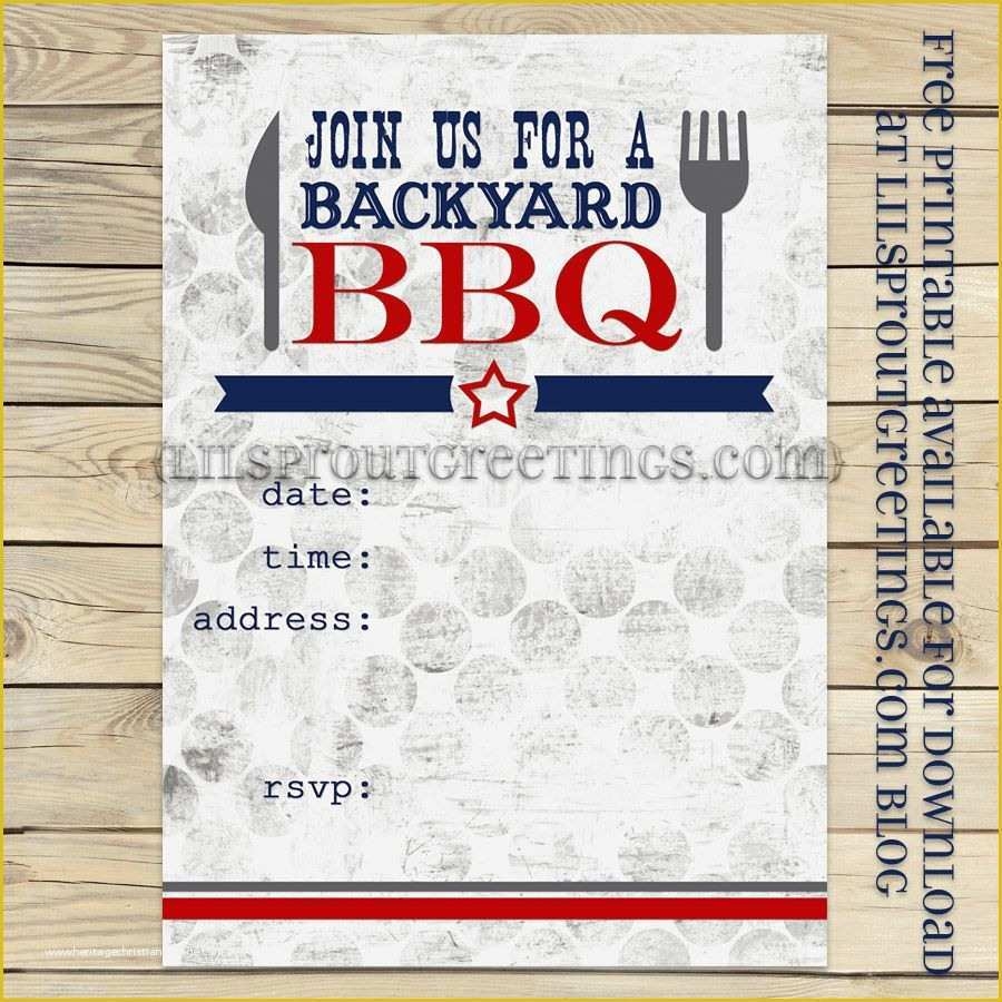 free downloadable bbq invitation template