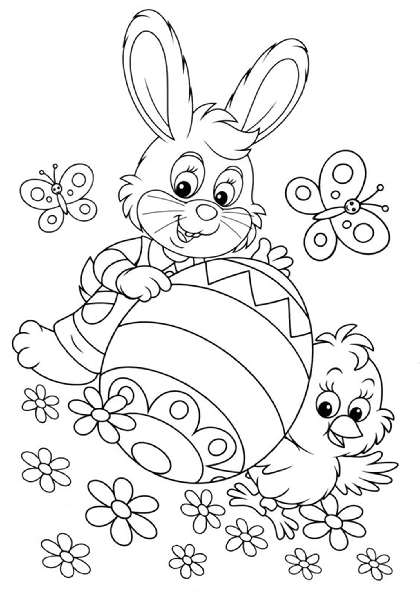 Free Easy To Print Bunny Coloring Pages Tulamama