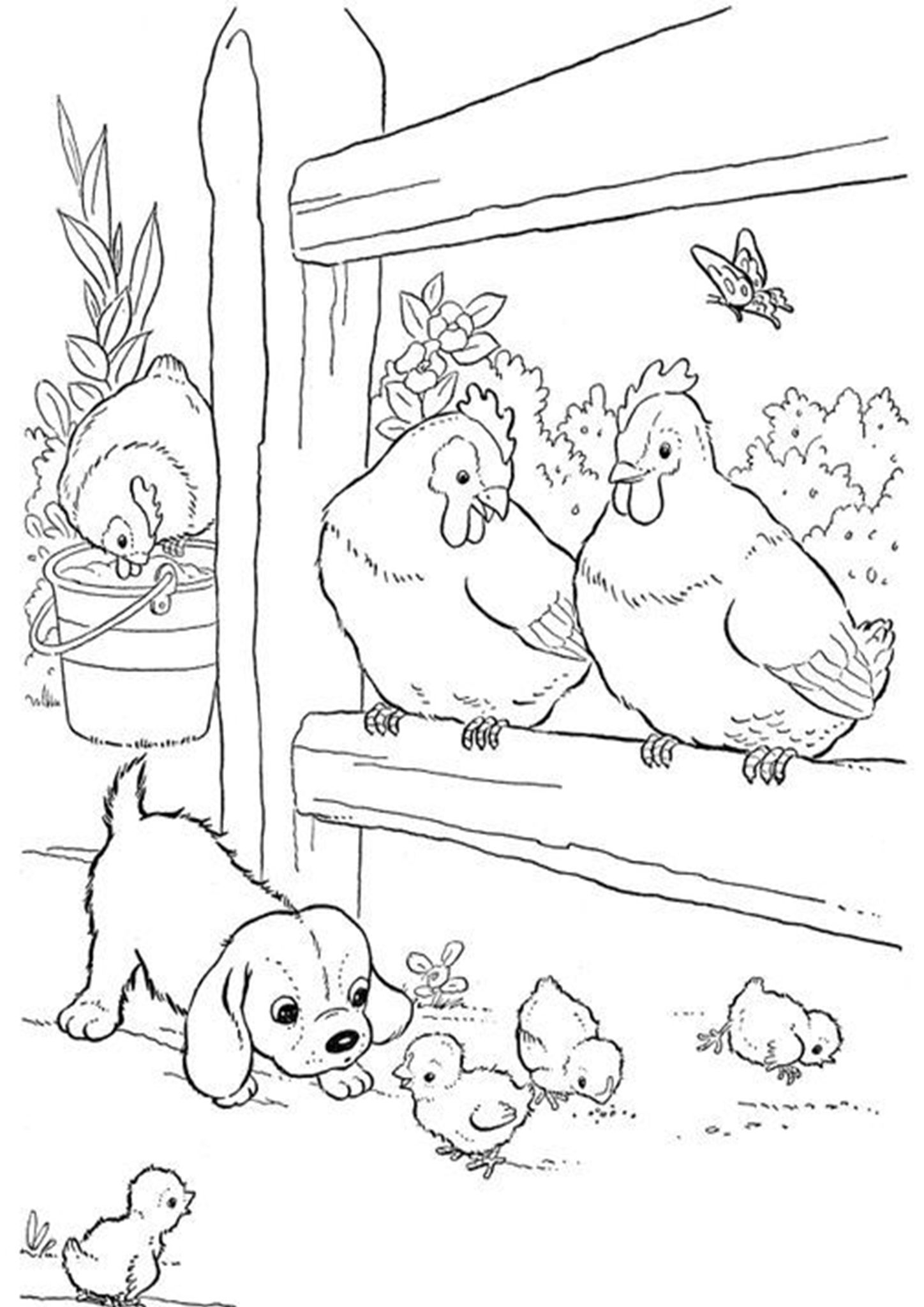 Free Easy To Print Chicken Coloring Pages Chicken Coloring Pages