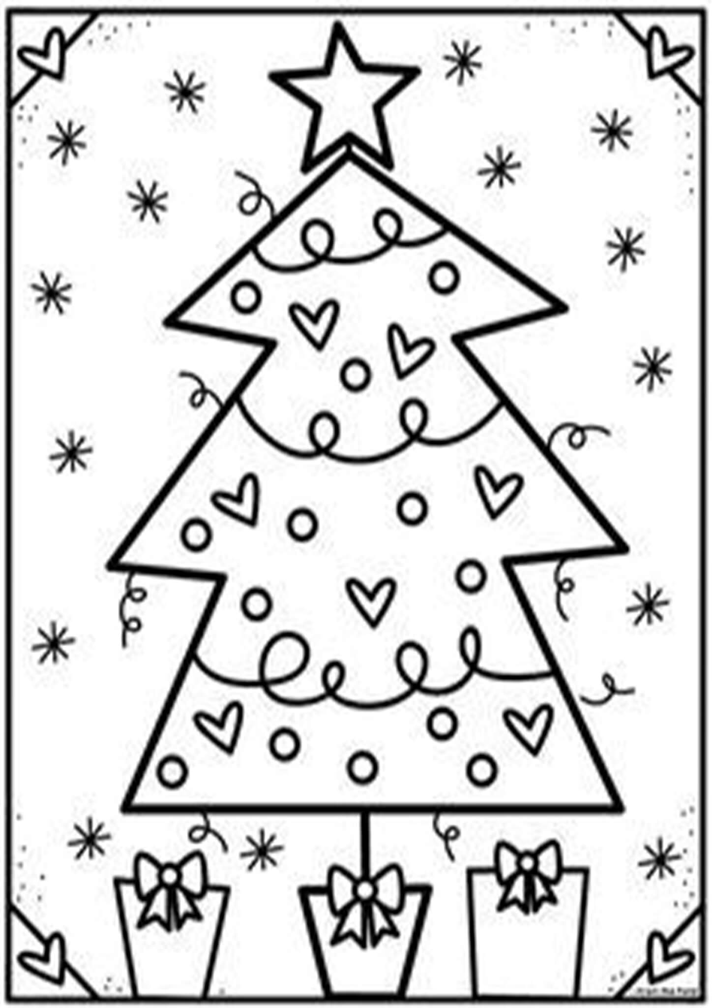 Free Easy To Print Christmas Tree Coloring Pages Tulamama