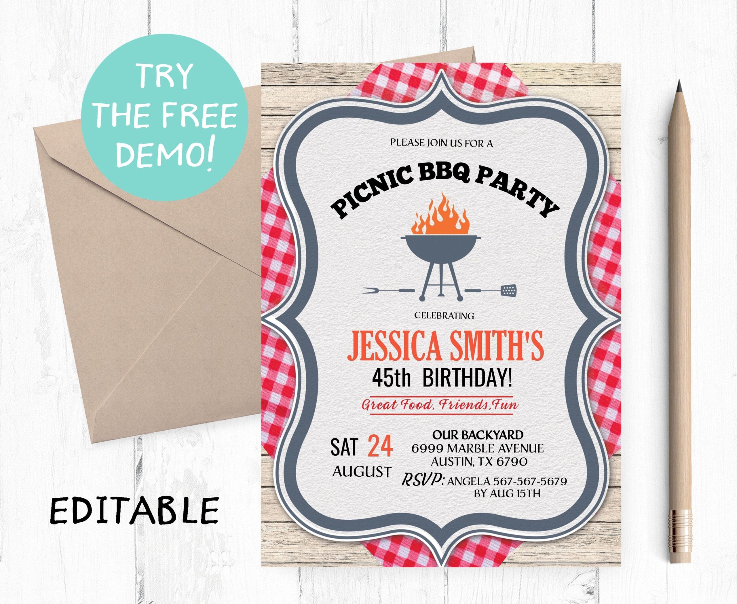 Free Editable Bbq Invitation Template Bbq Engagement Party Invitation