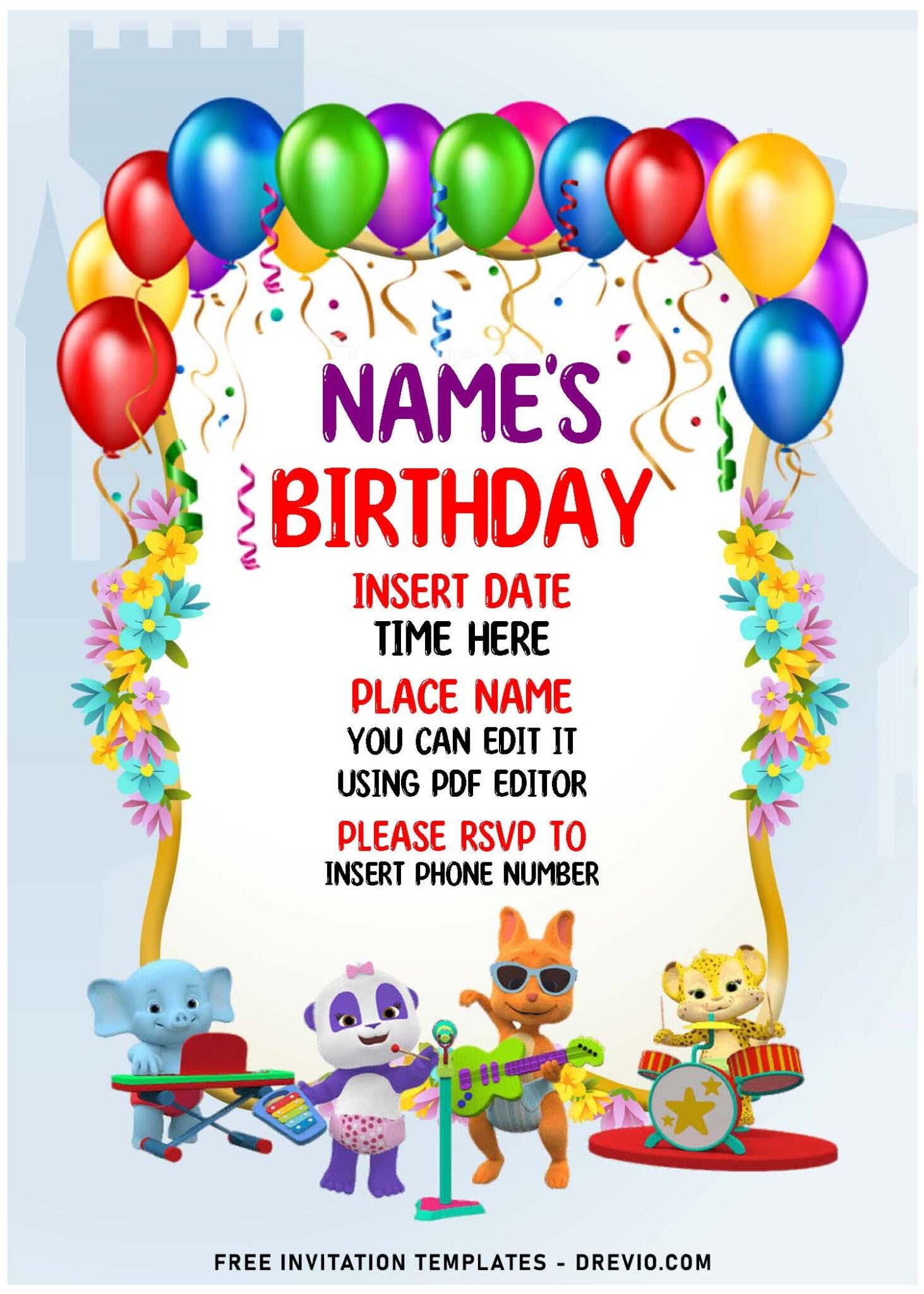 Free Editable PDF Word Party Invitation Templates For All Ages