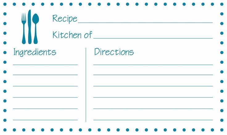 Free Editable Recipe Cards Canadianver