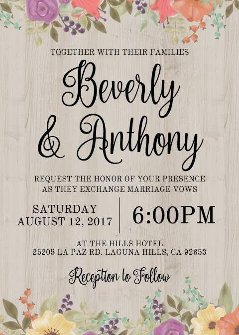 Free Electronic Wedding Invitations Templates Electronic Throughout F