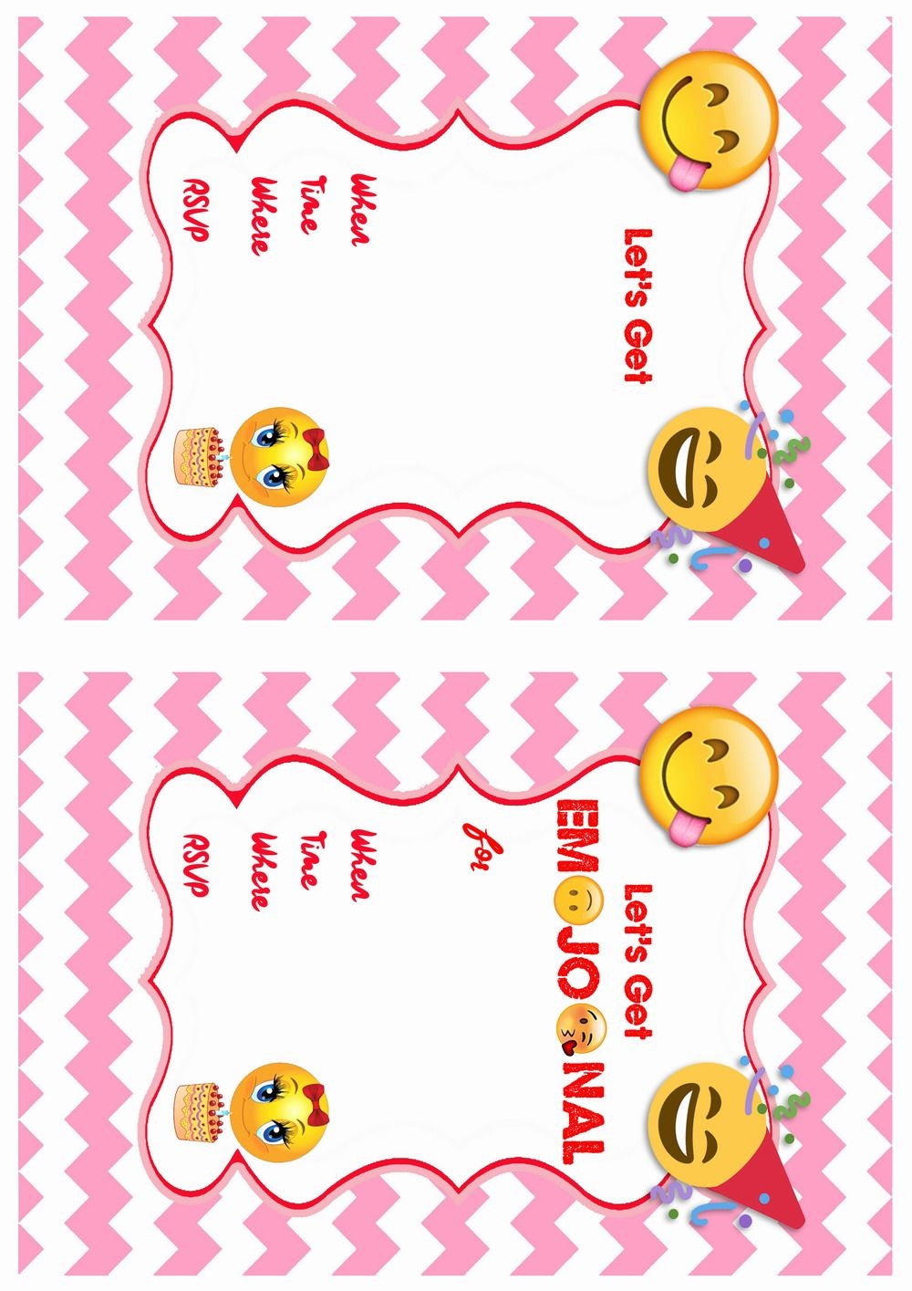 free emoji invitation template