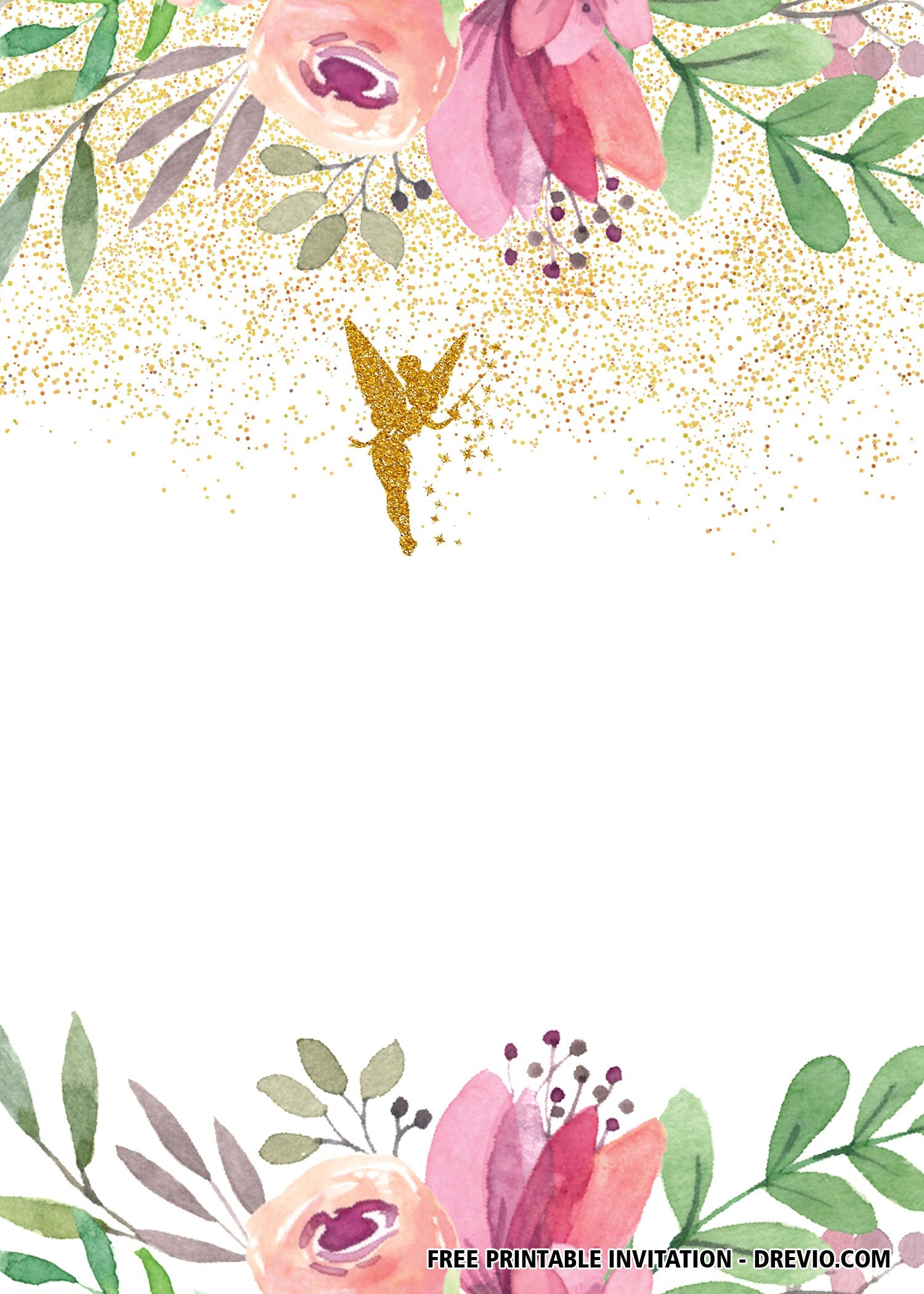 fairy invitation templates free